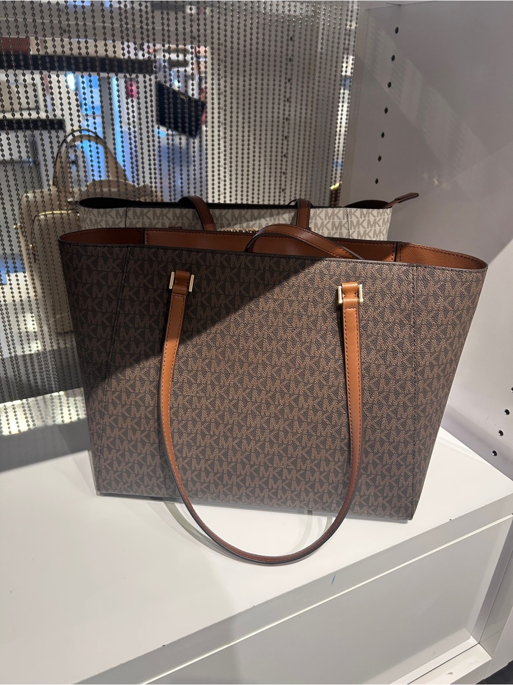 NWT👜Michael Kors Charlotte Large 3-in-1 Signature Logo Tote Bag Set Brown Work - Picture 8 of 9